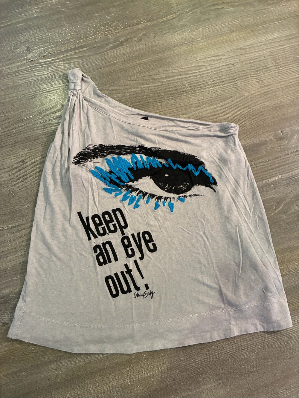 MISS SIXTY Y2K top โkeep an eye out!โ SZ M made in Italy VERY RARE